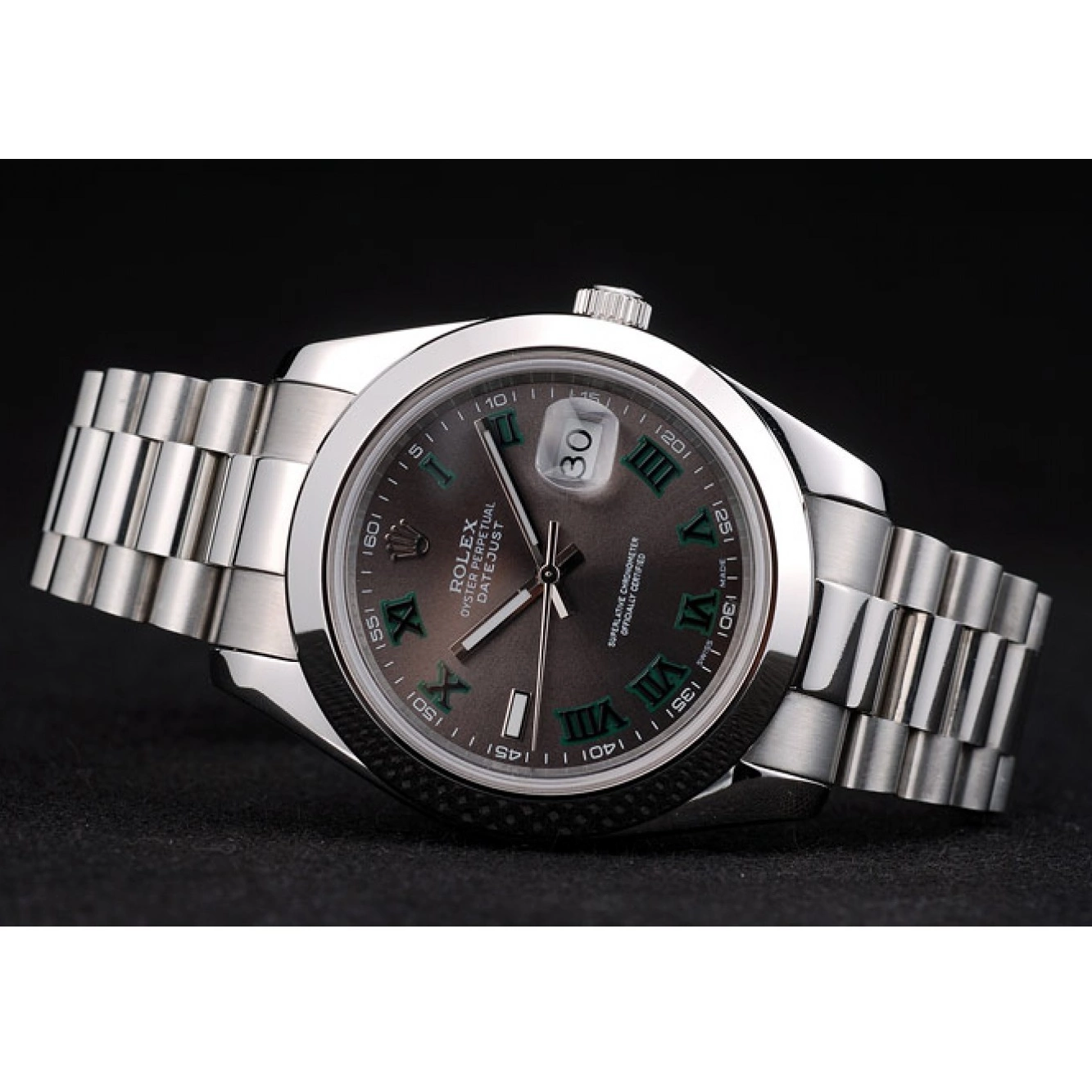 AAA Replica Watches Strap Dial Stainless Grey 41982 Steel Rolex DateJust 0706
